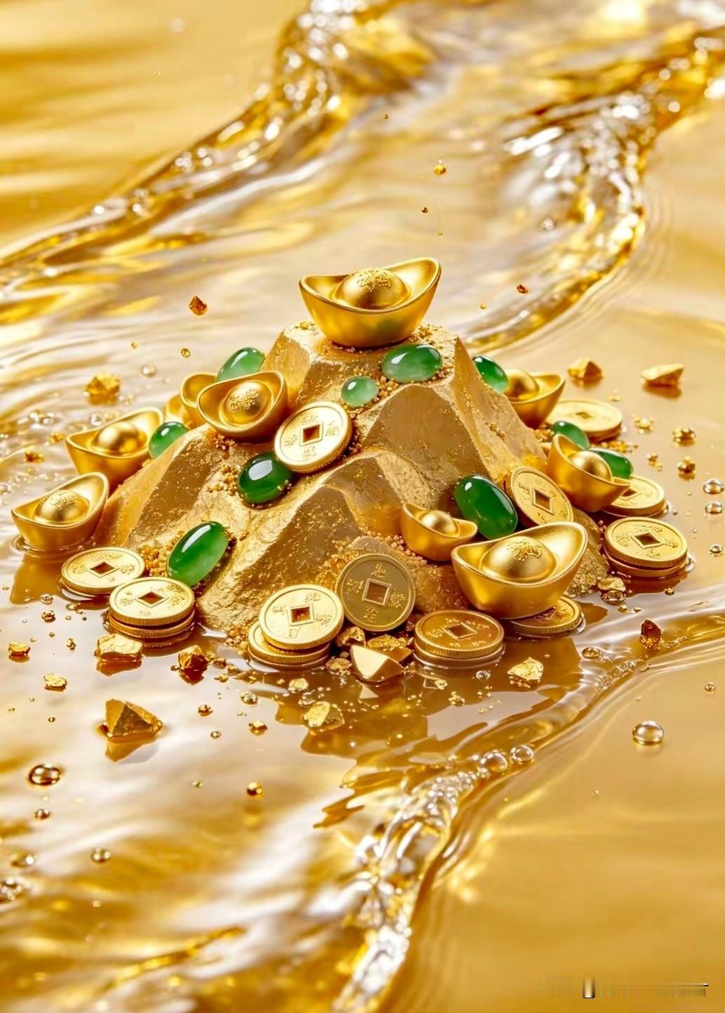 聚水为财，流水生财！祝你财源滚滚来！