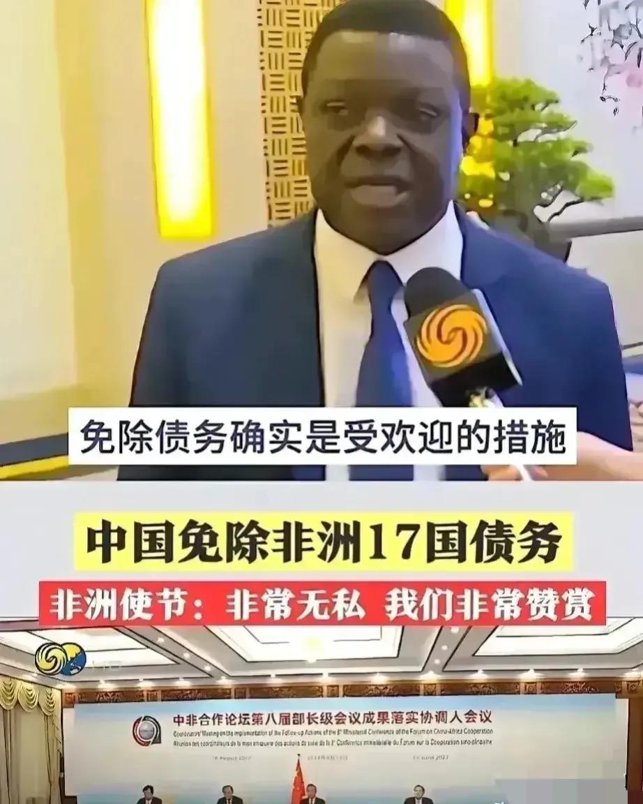 我国免除了17个非洲国家共1730亿人民币的债务是最受欢迎的措施。