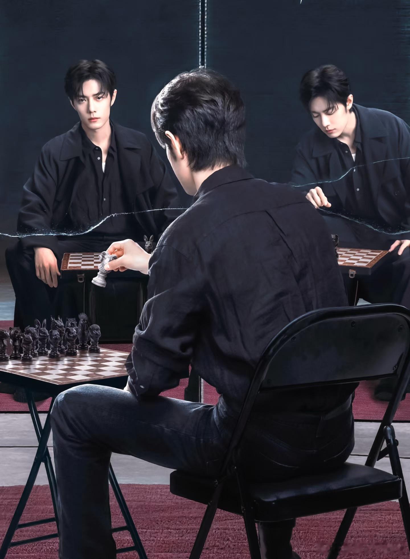 这是不是肖战一直想要演的亦正亦邪的角色🤔眼神好足 