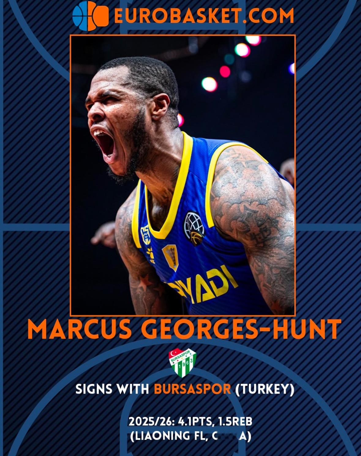 马库斯亨特再就业亨特加盟土超布尔萨体育下面还写着他在辽宁队时的场均数据4.1分1