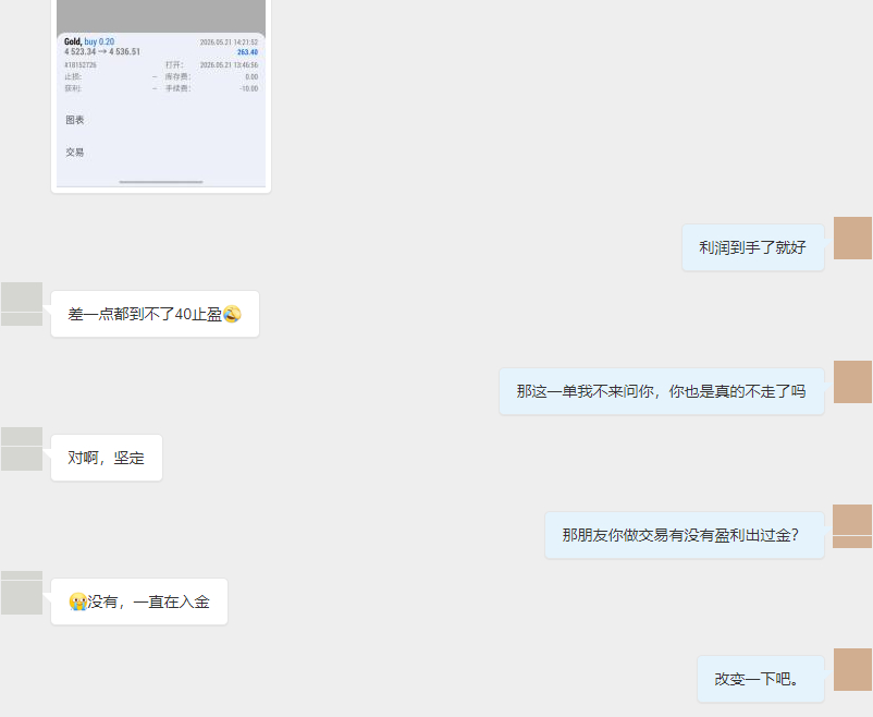 其实做交易盈利一单或者亏损一单都并不会出现太大的状况，但是人自身的弱点会在交易当