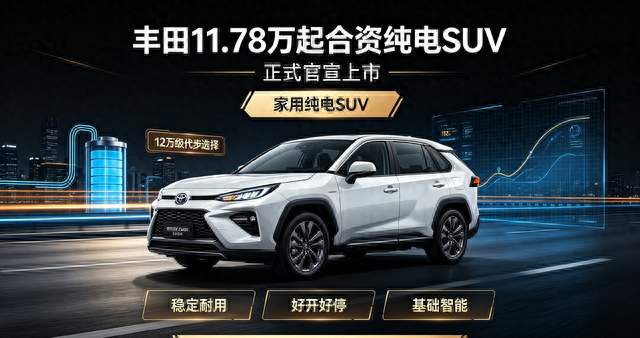 丰田新车官宣上市，11.78万起的合资纯电SUV，家用代步值不值