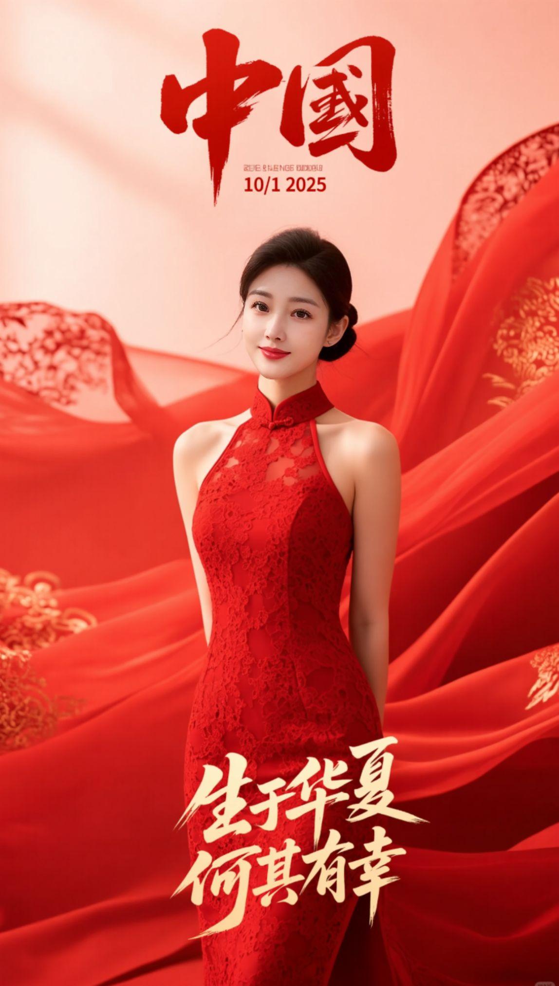 “爱我中华🚩，喜迎国庆，何其有幸，生于华夏；如果信仰有颜色，那一定是...