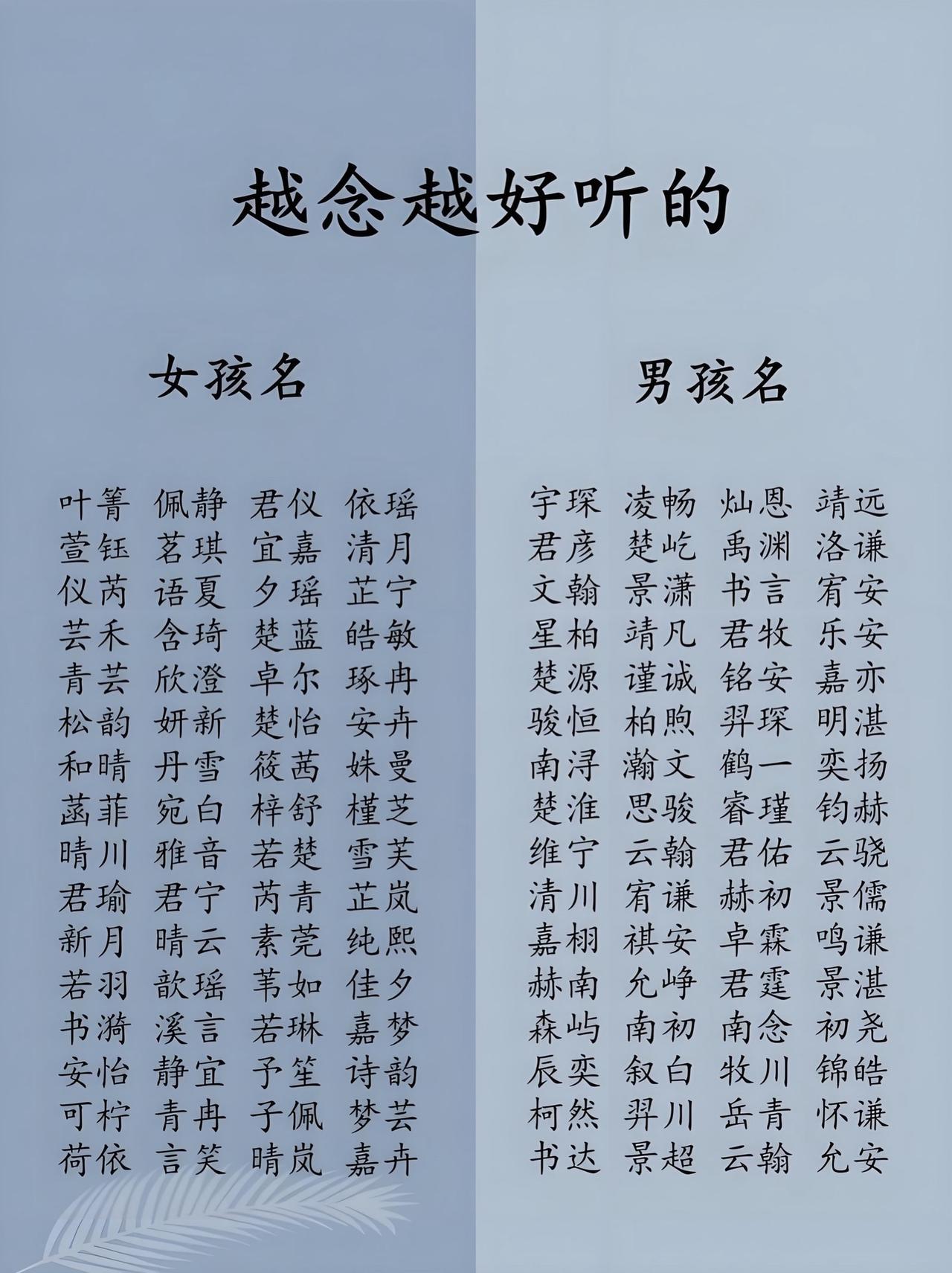 好听的名字有你的吗