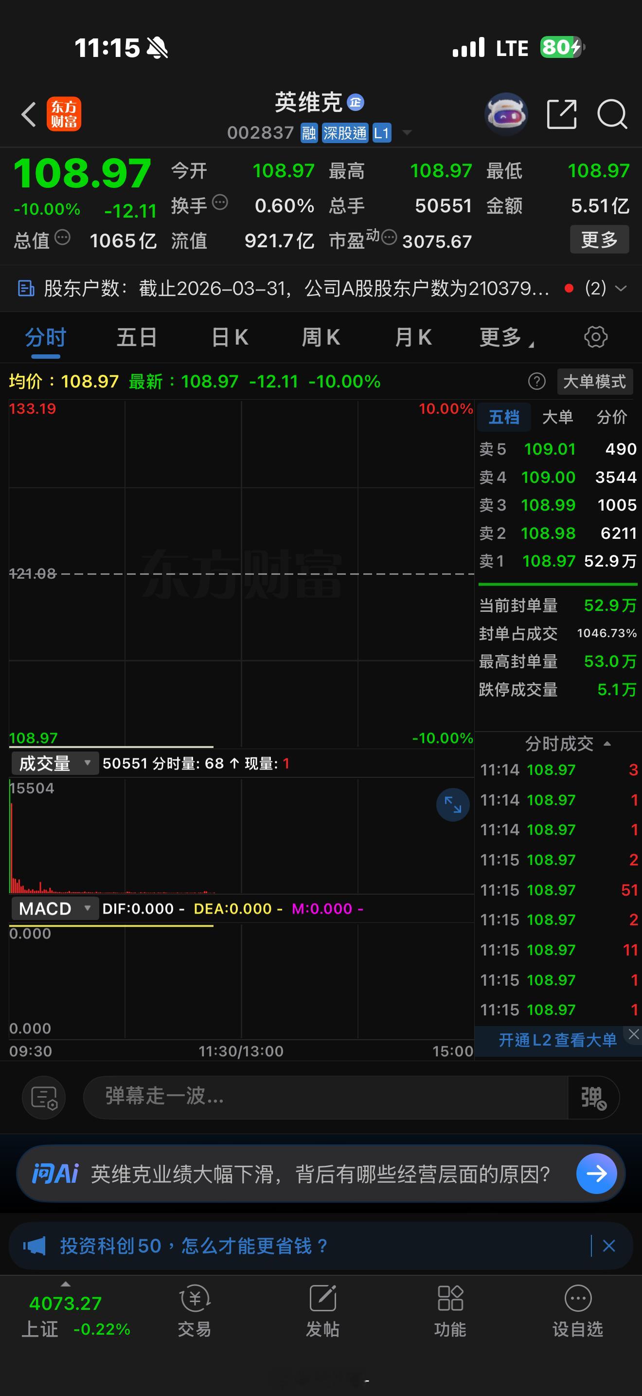 英维克带崩液冷，杀的是“低端液冷”，杀不到震安；震安不是赛道股，是重组借壳股这是