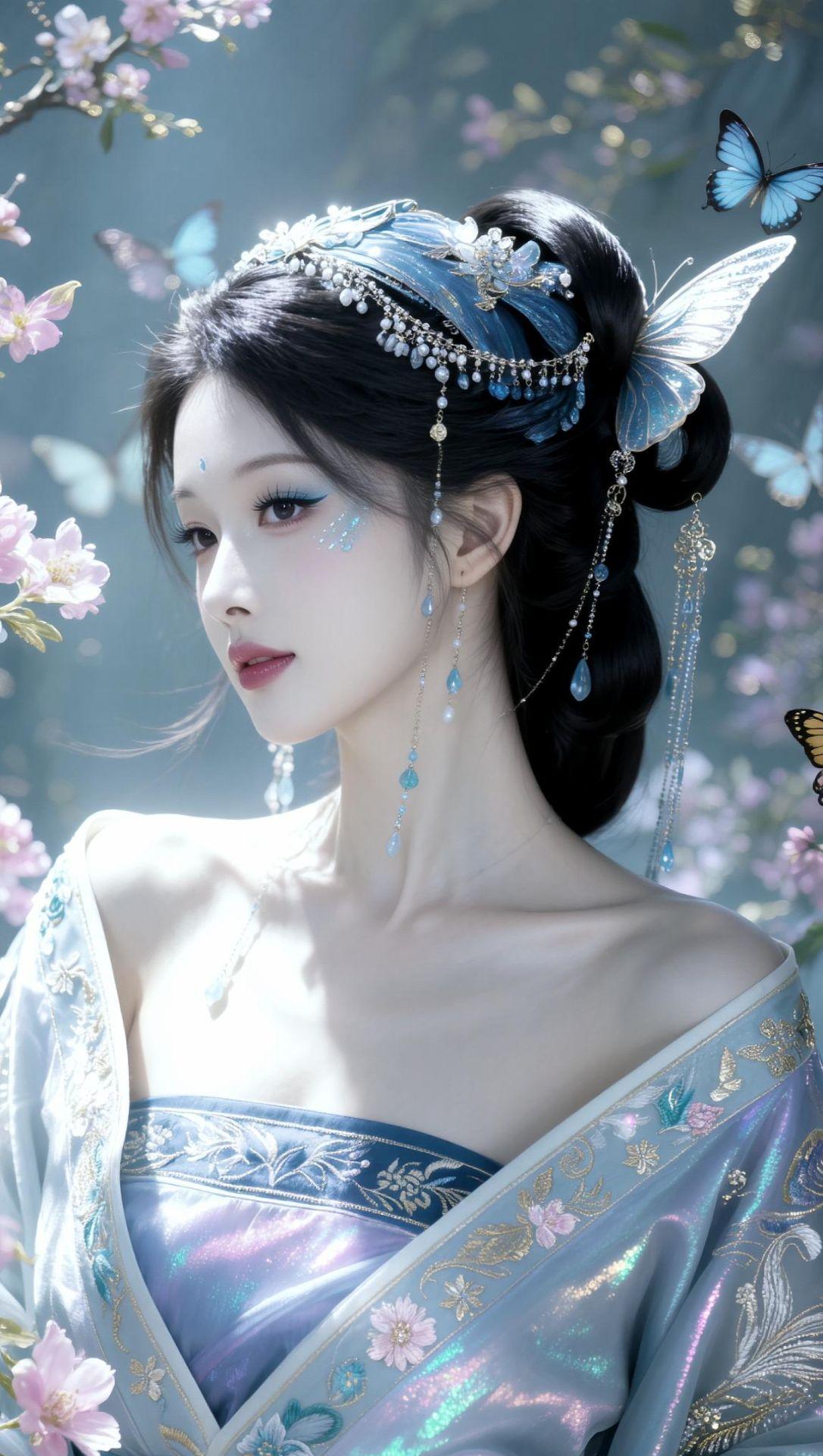 AI幻彩花仙写真 蝶恋花写真 古风花漾写真 古风写真 古风花仙写真