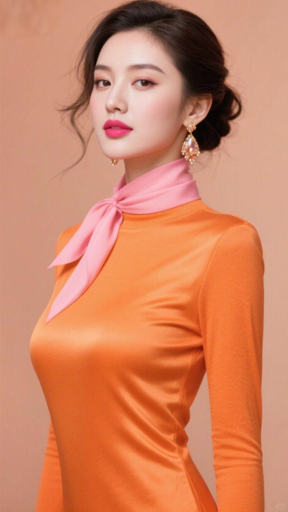 橙粉撞色，温柔又高级的氛围感穿搭

橙与粉的相遇，像是黄昏时分天边那一抹温柔的霞