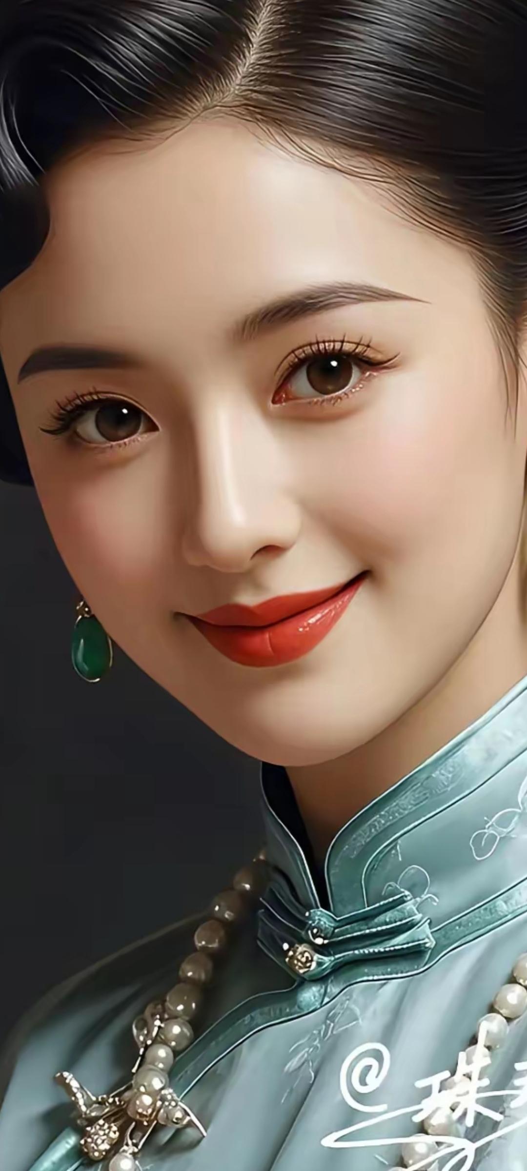 优雅古风美女，精致妆容，韵味十足！