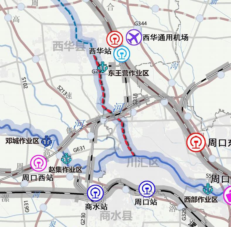 贾鲁河复航工程拟更名！
沙颍河是中原“通江达海”的重要战略，周口港被列为全国36