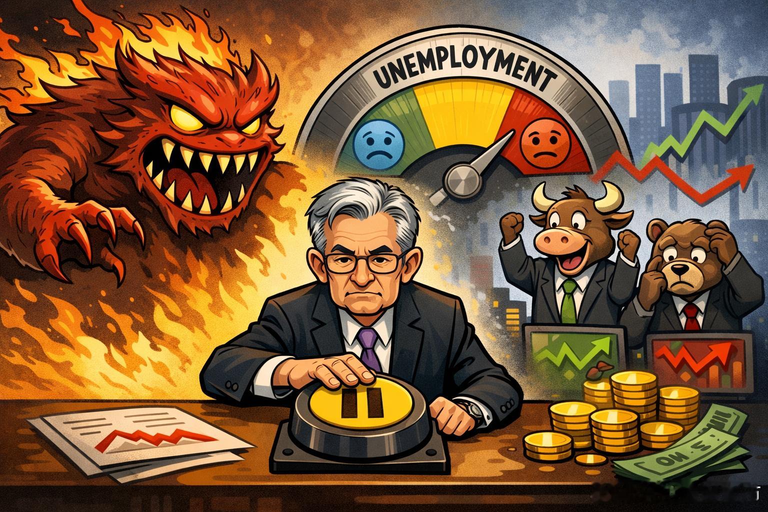 美联储按下暂停键：通胀还偏热，降息线索开始转向失业率美东时间1月28日，美联储在