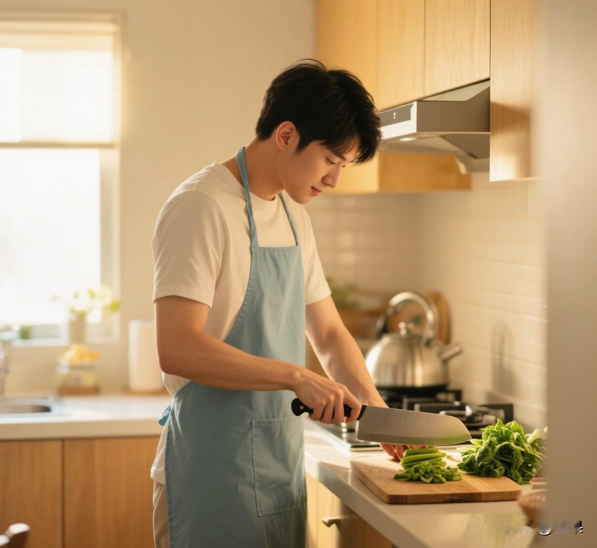 我超赞成男人也应该做饭！传统观念里厨房好像是女人的“地盘”，但现在时代变了，家庭