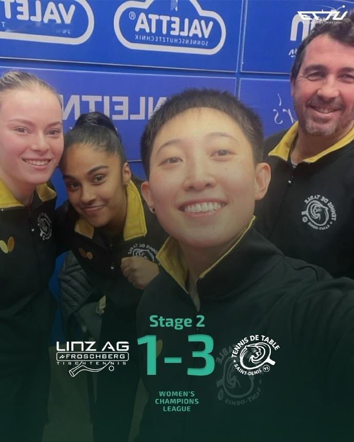 范思琦欧冠独得2分率队获胜  女子乒乓球欧冠联赛，圣但尼TT93队3-1逆转获胜