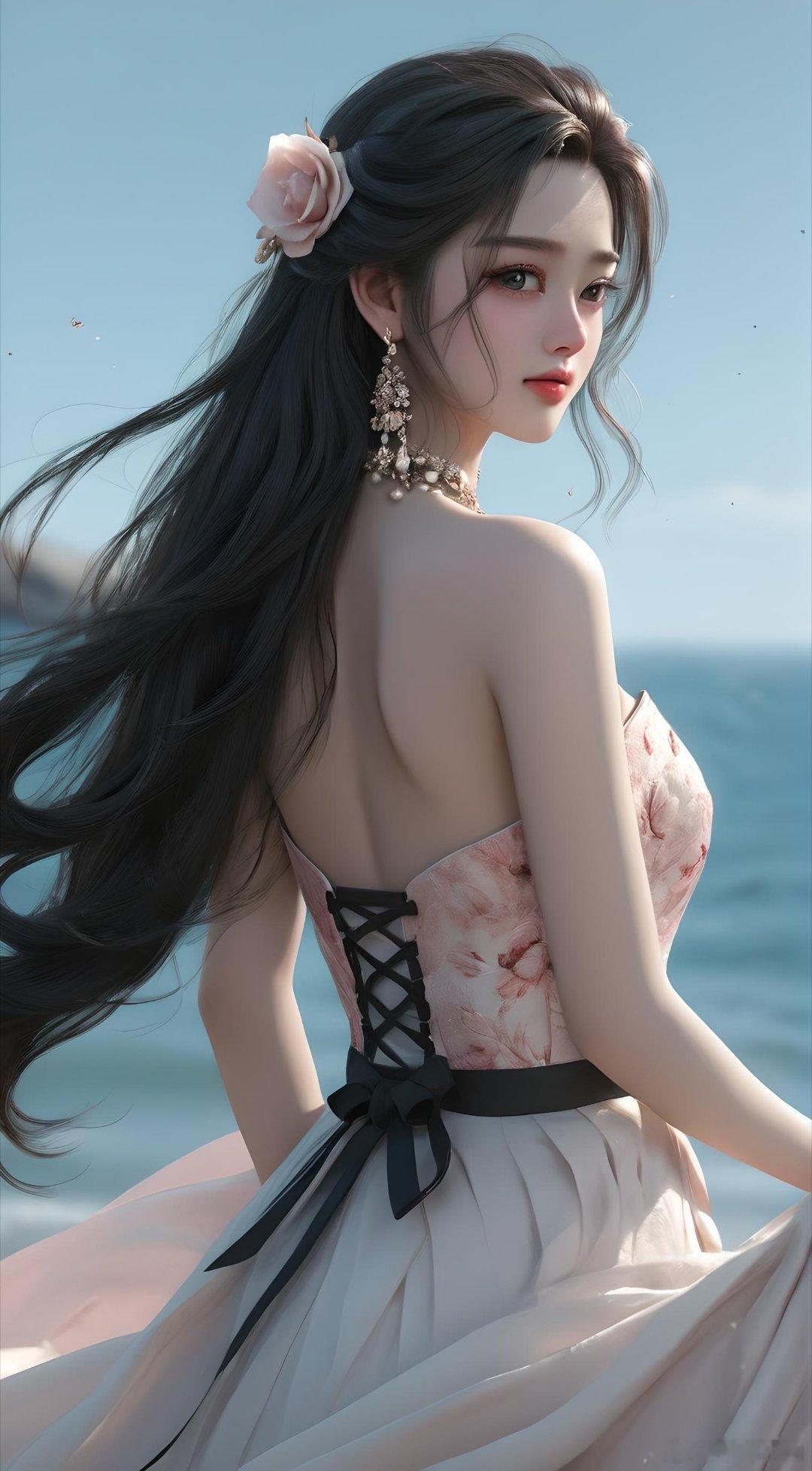海边的一瞥，就如同春风拂面，夏日的阳光#春风拂面##小仙女# ​​​