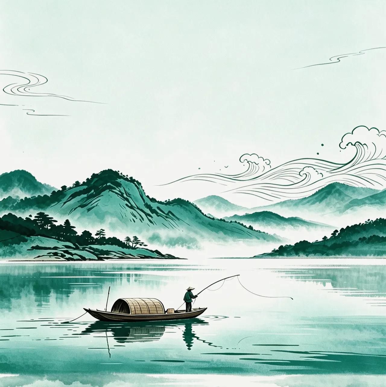 任凭风吹浪打，稳坐钓鱼船。哪怕坎坷磨难前赴后继，凡事看开心泰然。

该来的总会来