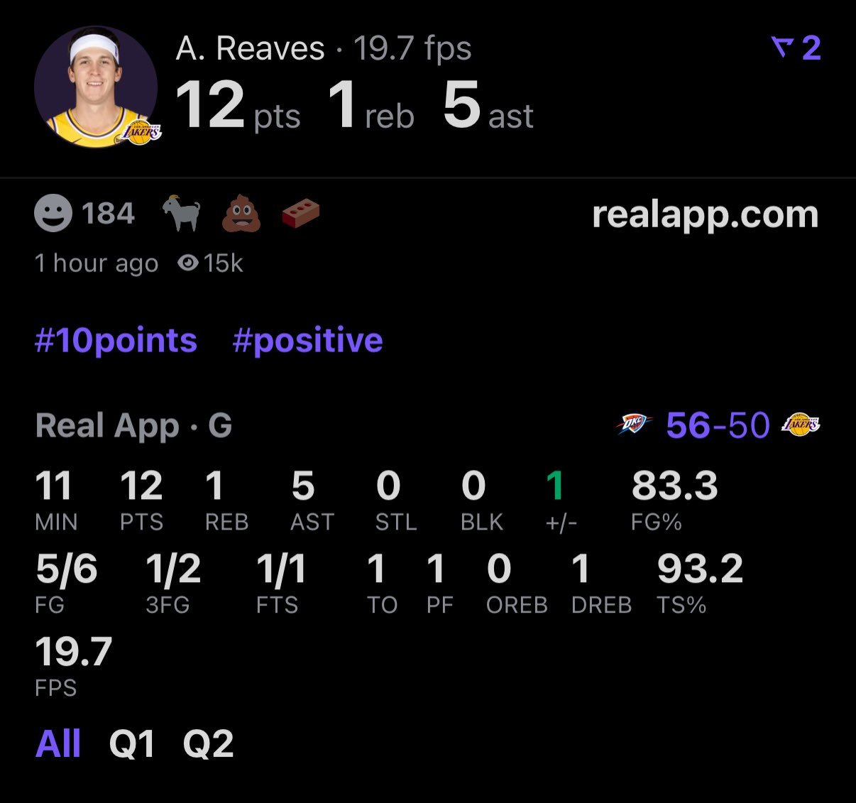 里夫斯!雷霆vs湖人里夫斯nba