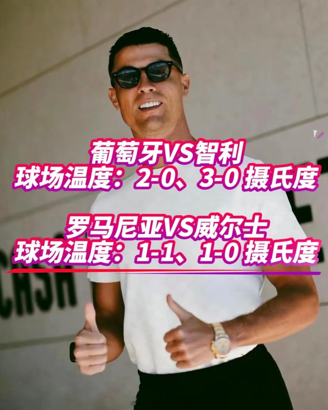 今日友谊赛葡萄牙vs智利 看点拉满！葡萄牙vs智利！预计球场温度：2-0º、3-
