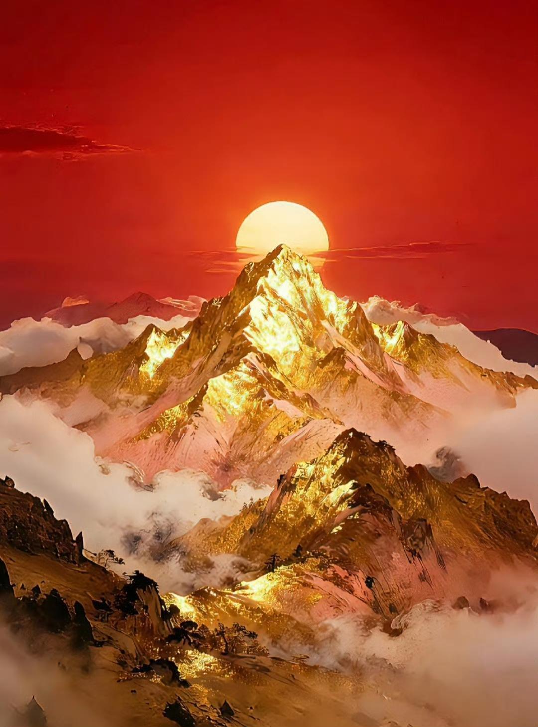 “ 金山迎日，好运连年 … ” ​​​
好运 祝福