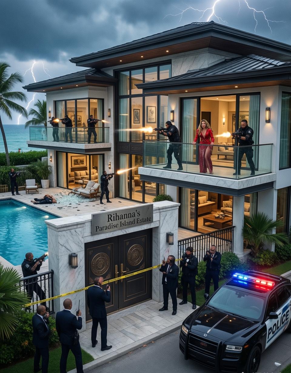 蕾哈娜那栋位于贝弗利山的房子，前几天被人开枪打了。

3月8号，一个35岁的女人