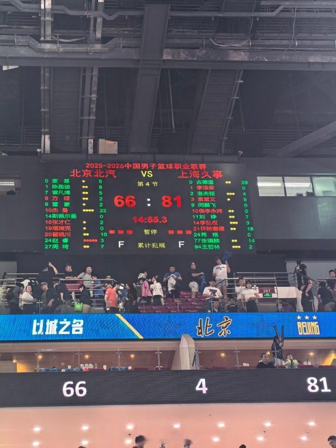 首钢与上海的G3，真的很难看。

首钢半场输了20分，下半场本应该是两队更加精彩