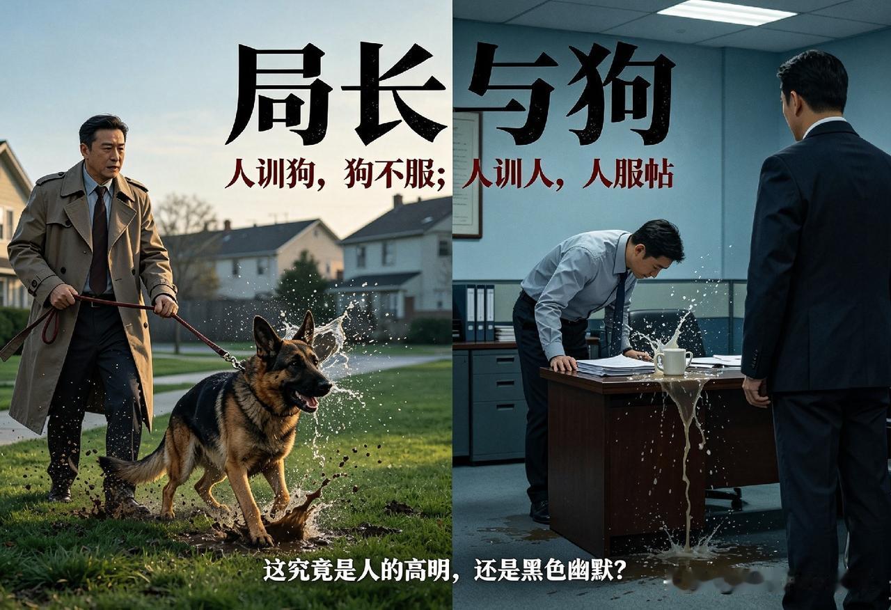 局长遛狗被甩一脸泥，回到办公室却拿捏所有人
 
清晨小区遛弯，局长牵着德牧散步。