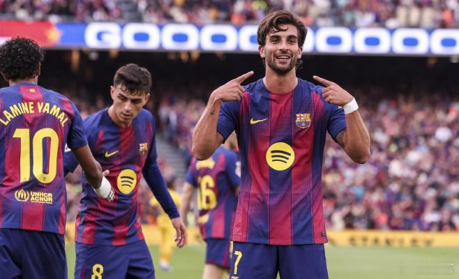 4月12日讯 据西班牙《世界体育报》报道，巴萨前锋费兰·托雷斯在本轮联赛中梅开二