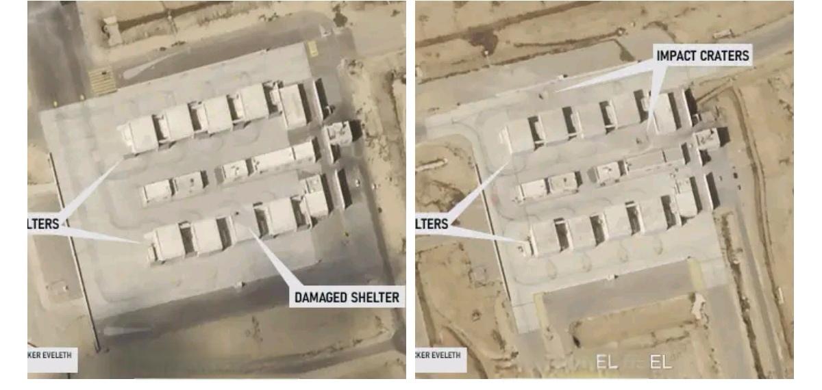 更清晰的卫星图像显示，2024年10月伊朗对以色列发动导弹袭击期间，至少有3枚导