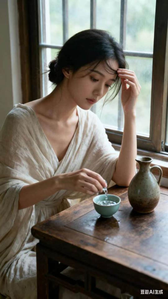 捣练子·闺思
莺唤晓，梦初凉，
柳色迢迢入画堂。
春至相思犹未改，
一樽清酒遣愁