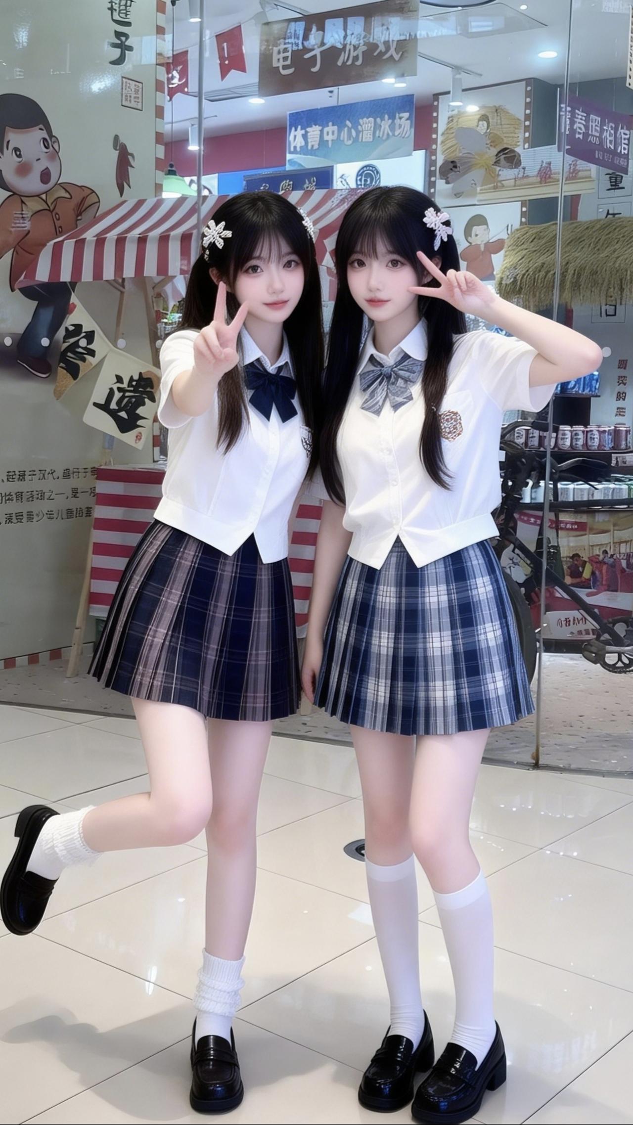 可爱萌妹 甜系女生 甜妹 jk制服 清纯甜美