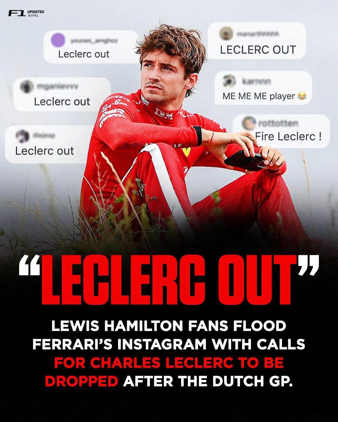 F1Updates：汉密尔顿粉丝向法拉利情愿开除勒克莱尔一觉醒来看到什么神人新闻