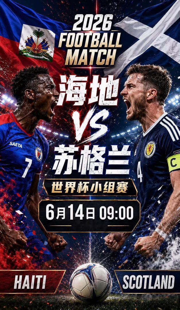 周六 007 世界杯 海地VS苏格兰2026. 06.14   09：00足球 