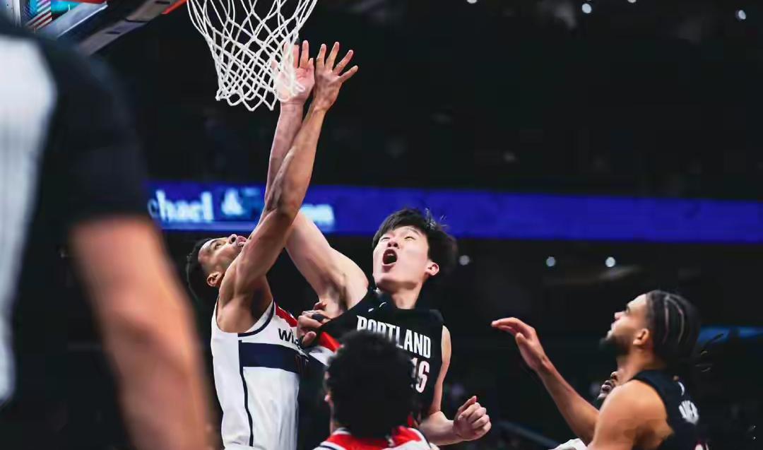 杨瀚森创两项生涯新高仍遭末节弃用 6+5+3前板成开拓者唯一亮点开拓者vs奇才 