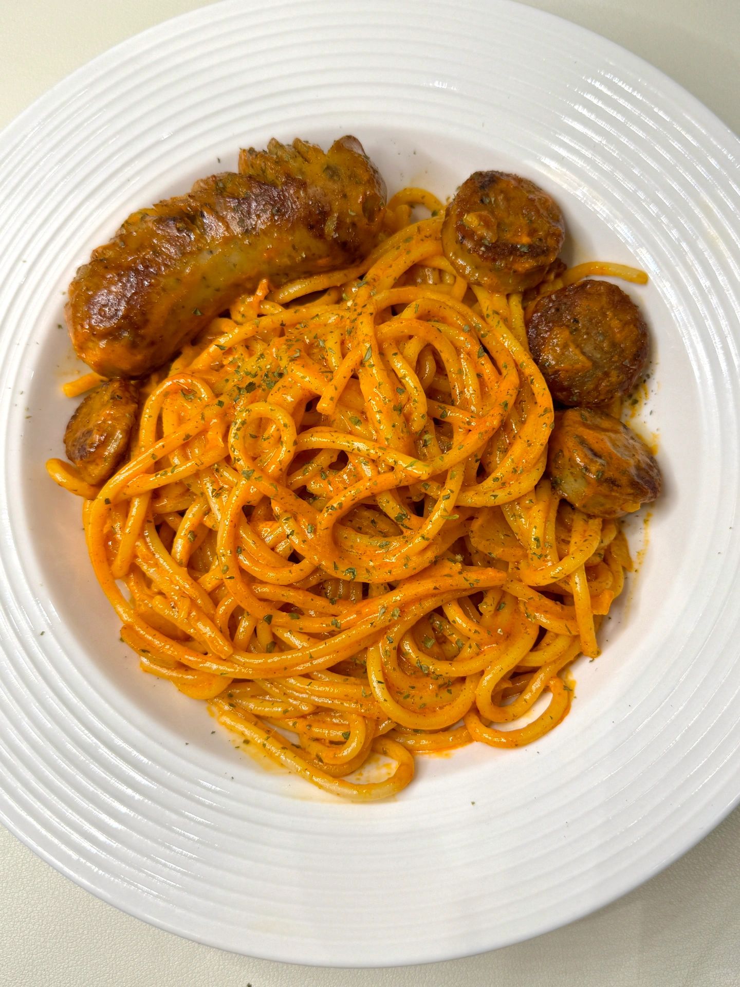 世界上最好吃的意面🍝辣奶油烤肠意面 ！