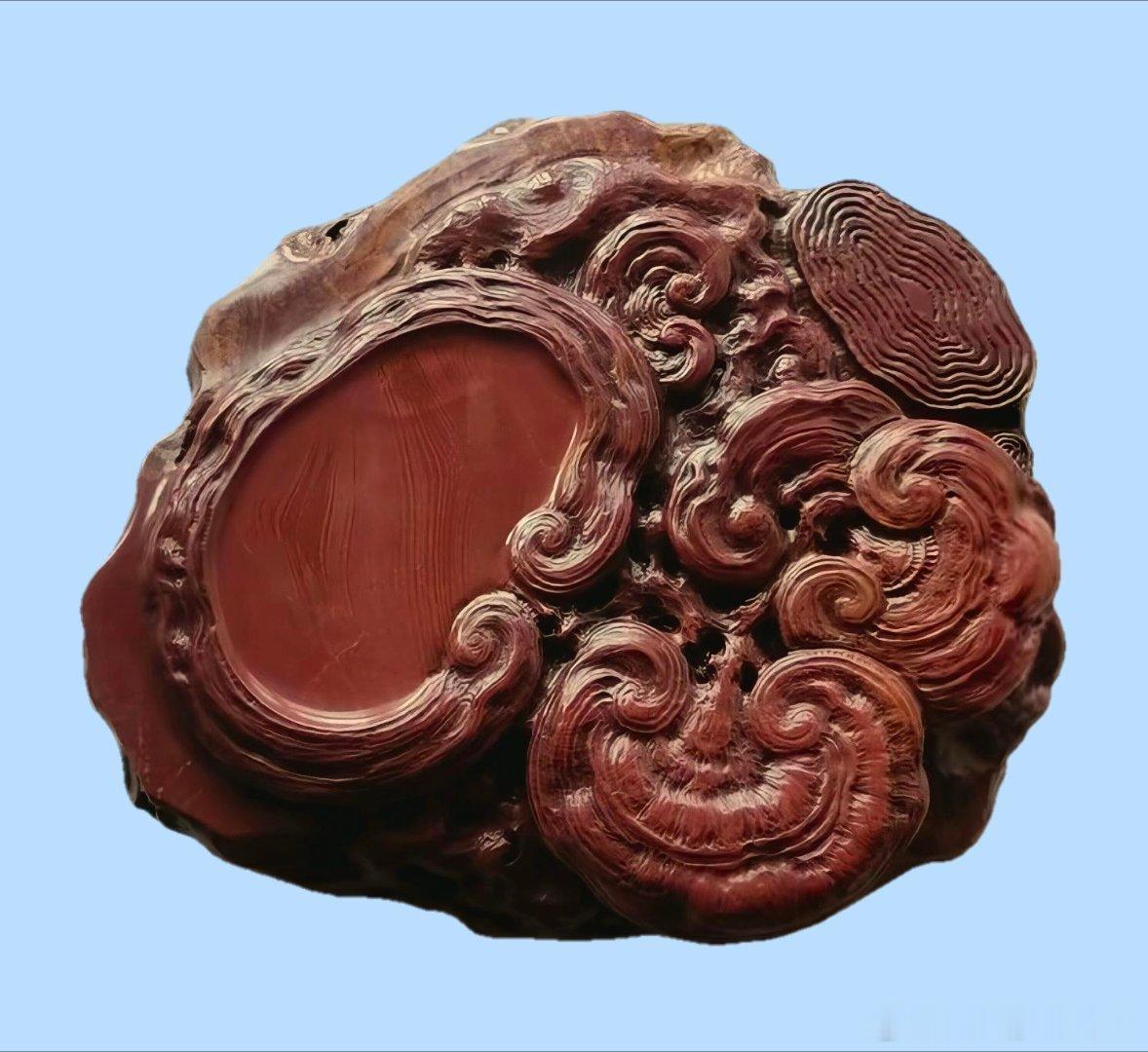 【精品展示】（二）砚台系列（5）：红丝砚❼～～非遗传承人钮振国作品②。与师友们分