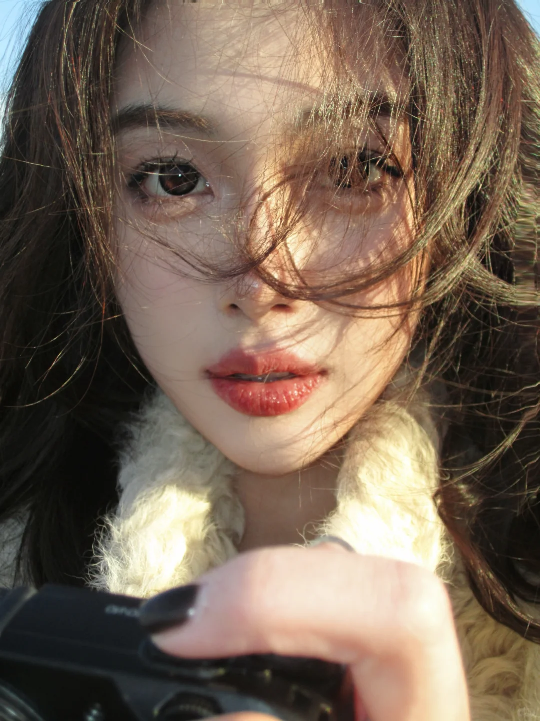 北海道的雪很美，但有你的画面更胜一筹