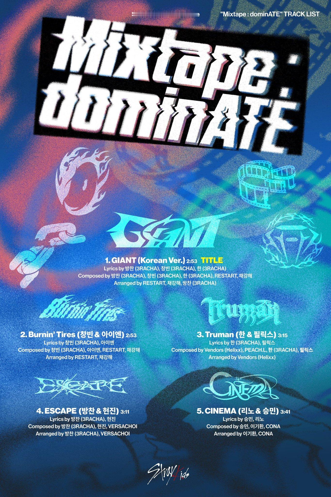 Stray Kids Mixtape : dominATE歌单公开🦷1. GI