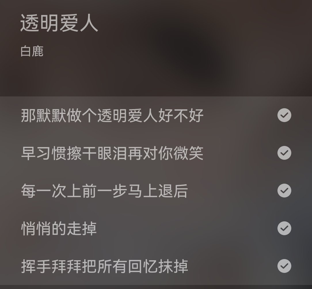 其实你最重要 我的透明爱人