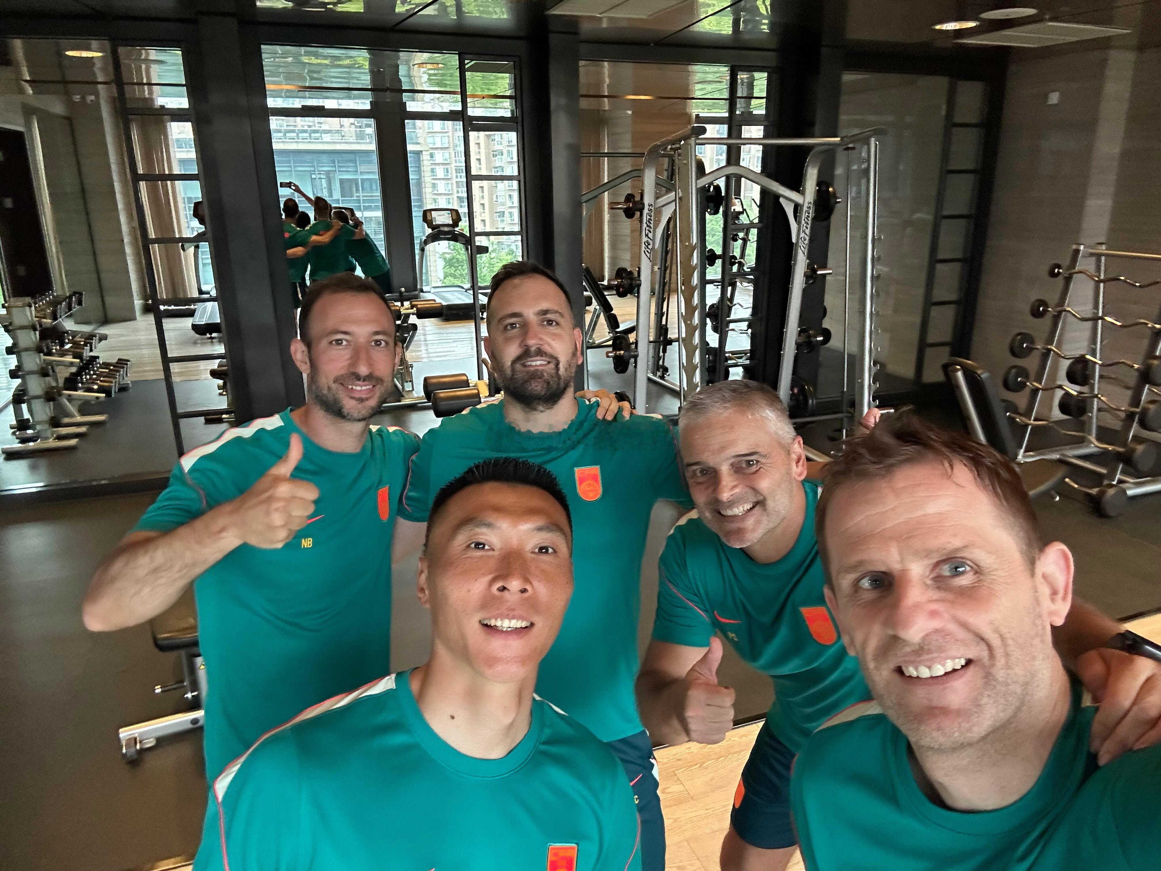 北京国安北京国安 于大宝更新社交媒体“GYM🏋️” 