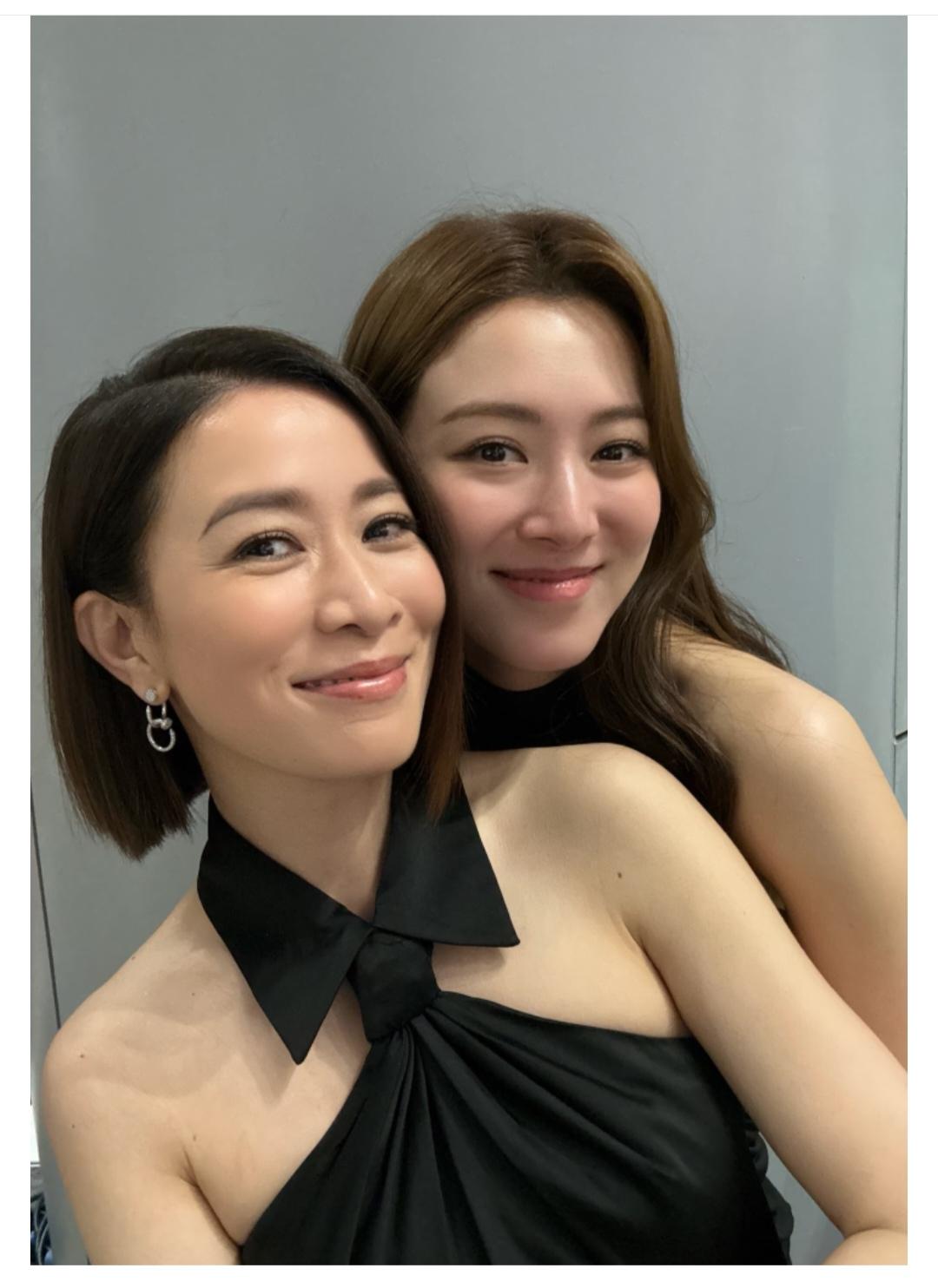 佘诗曼，虽然衣服露肩，但看着还是很有气质，不俗气。