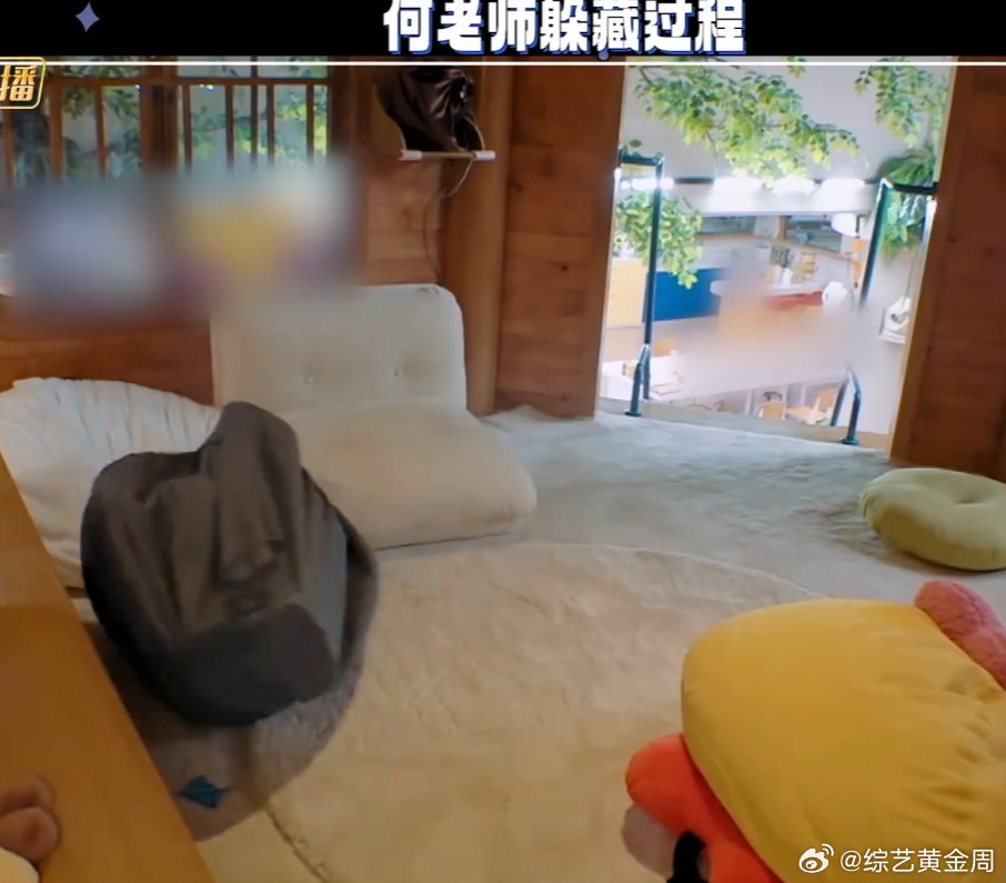 何炅为了赢藏进枕头里我们的宿舍枕头里藏了个何老师！这画面光想想就要笑出声，综艺效