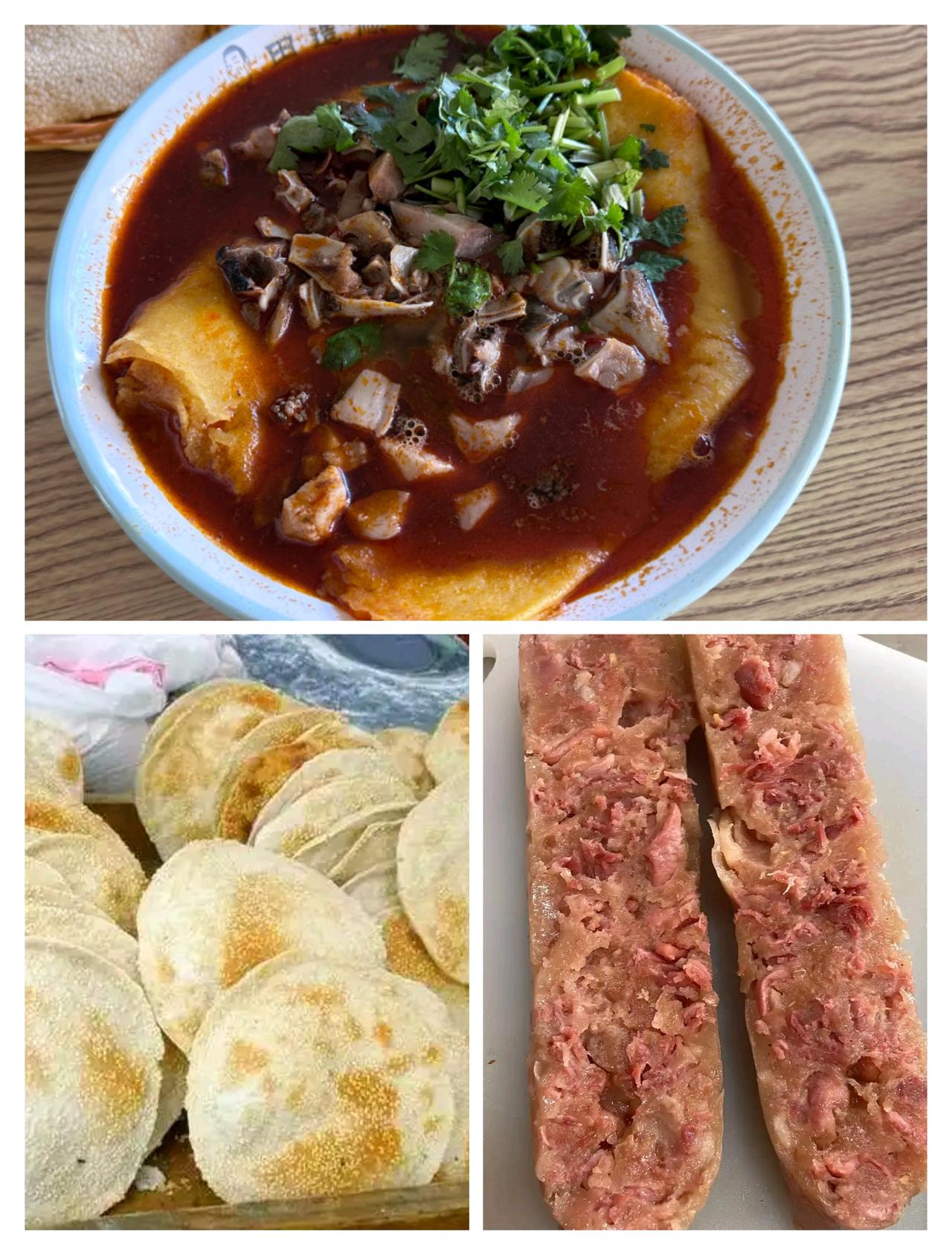 唐县三大特色美食：
1，羊杂（碗肉）
2，烧饼（吊炉芝麻烧饼）
3，肠子（焖子）