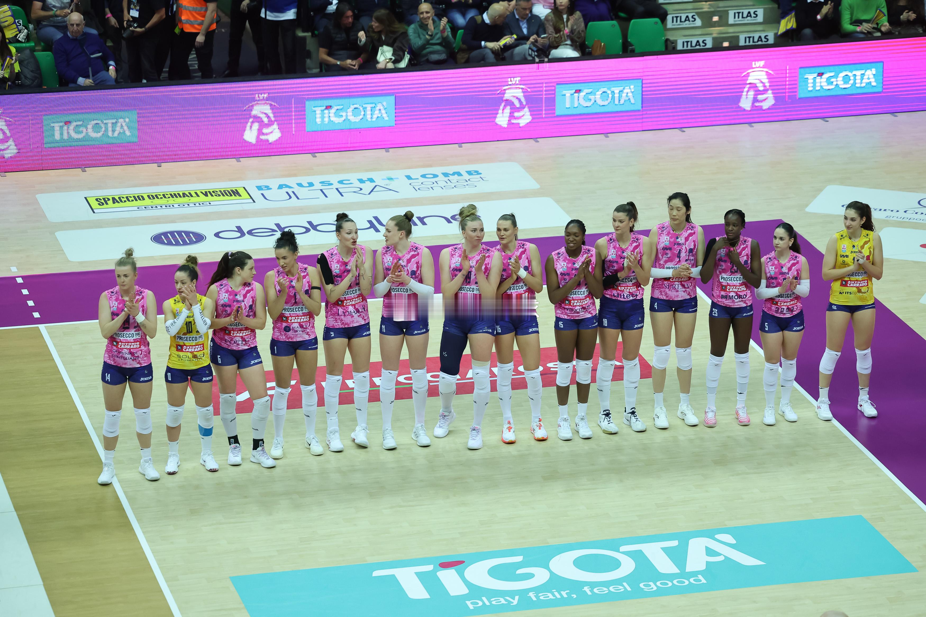 2025-2026意大利女排甲级联赛冠亚军决赛第一回合科内利亚诺vs米兰第一局：