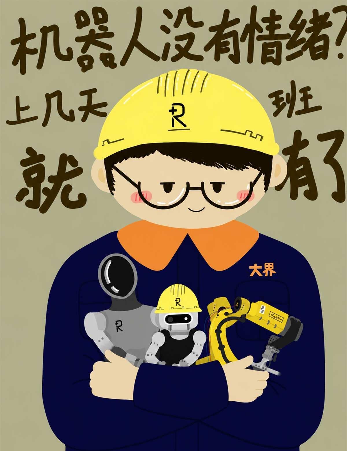 机器人没有情绪？上几天班就有了🙃
公司的“最年轻实习生”说，要给这群铁皮家伙写