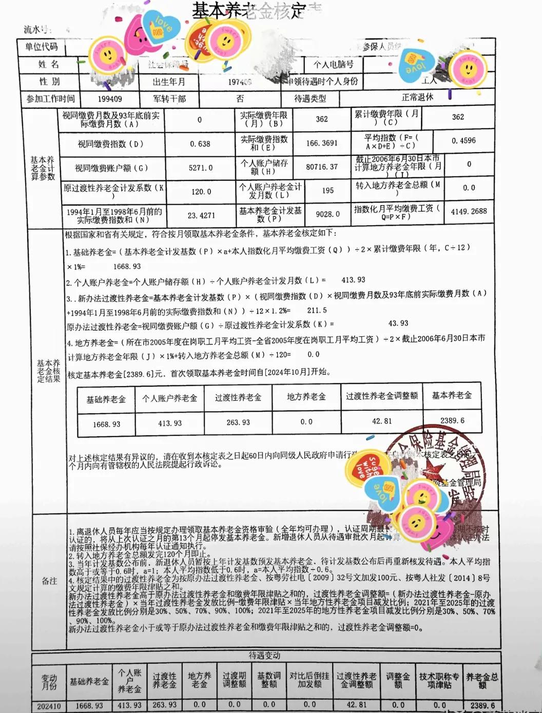 广东省养老金
50岁正常退休
个人账户8万+
缴纳年限30年+
2024年10月