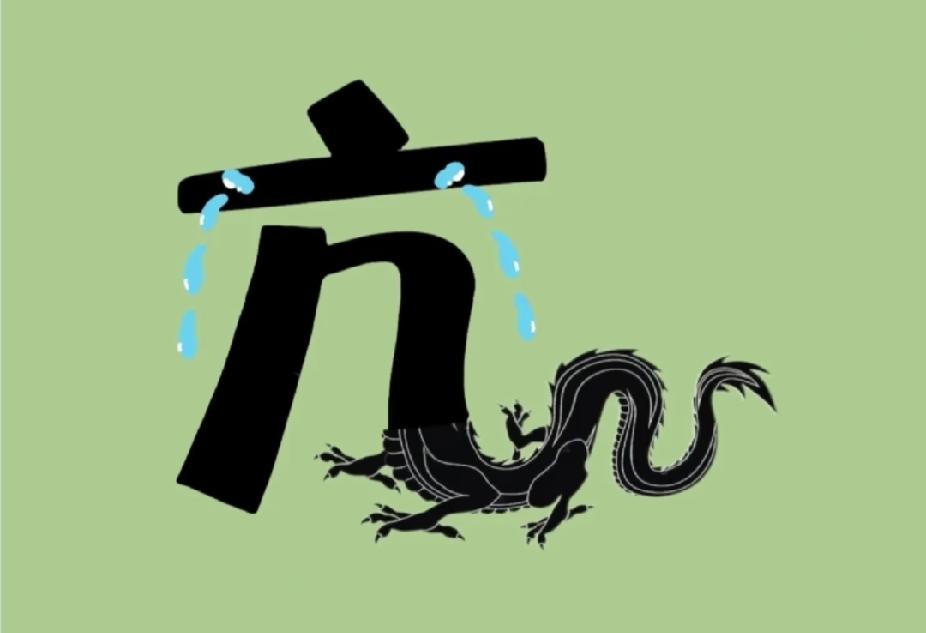 有趣的谜图猜成语分享 看图猜成语挑战：带水滴的亢字底下一条龙，你能秒答吗