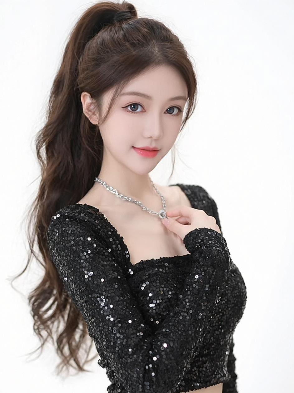 AI亮片少女照