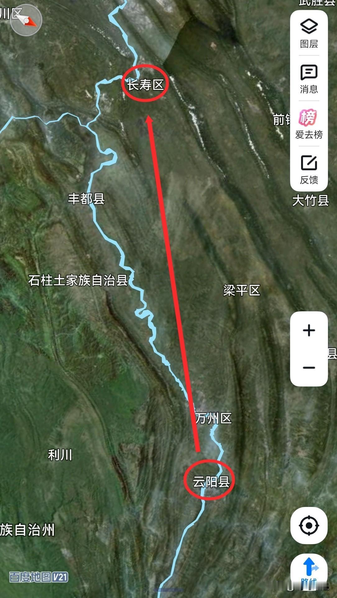 重庆，从云阳2到长寿2是提拔重用吗？
云阳县，总面积3636平方公里，下辖5街道