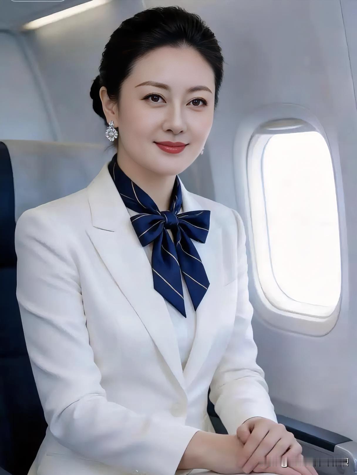 云霄之上，笑意温婉，优雅如空中的风景。