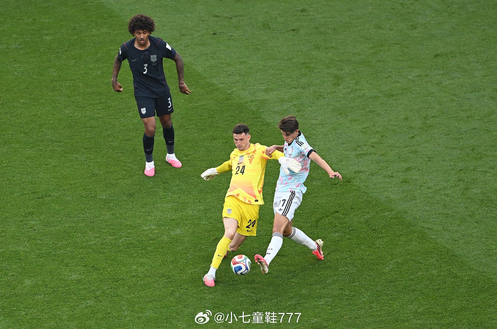 美国vs比利时  第57分钟，美国门将超级巨大失误，范纳肯空门得手！比利时3-1