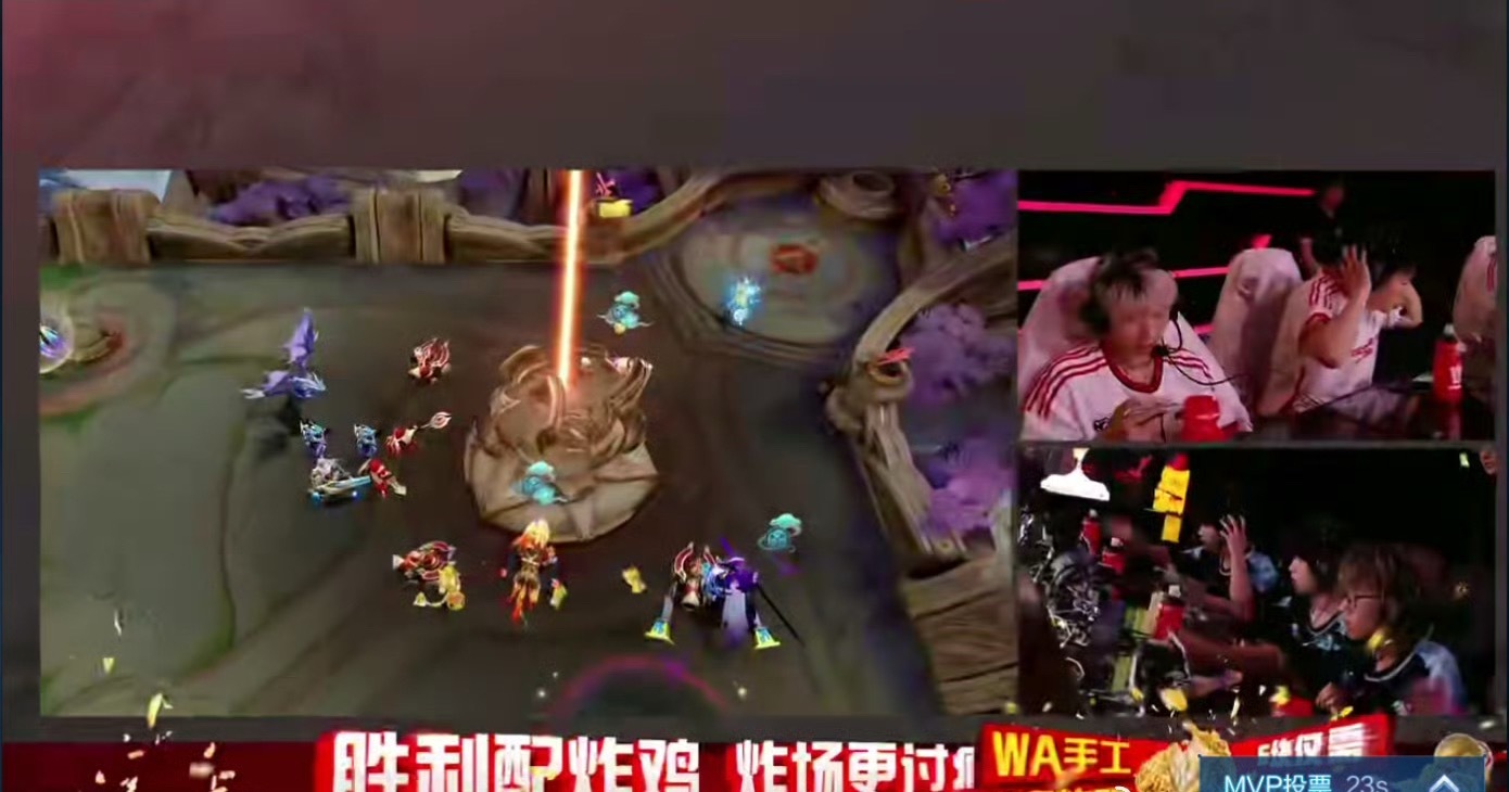 TTG三比零先到赛点12分钟涵苏烈拍四个配合队友率先击杀对面上野后一波推掉水晶，