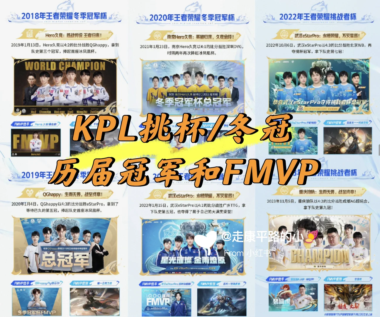 历届挑杯/冬冠 冠军🏆队伍和FMVP 18-23年